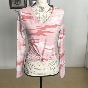 Glitz Pink Camouflage Long Sleeve Top